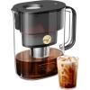 imageWaterdrop Cold Brew Coffee Maker with 1 Magnesium Water Filter for WellBalanced Acidity Unlocks Aroma BPAFree Cold Brew Pitcher Stainless Steel Filter for Iced Coffee Tea Lemonade BlackBlack