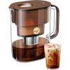 imageWaterdrop Cold Brew Coffee Maker with 1 Magnesium Water Filter for WellBalanced Acidity Unlocks Aroma BPAFree Cold Brew Pitcher Stainless Steel Filter for Iced Coffee Tea Lemonade BlackBrown