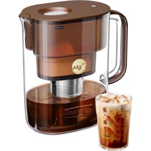 imageWaterdrop Cold Brew Coffee Maker with 1 Magnesium Water Filter for WellBalanced Acidity Unlocks Aroma BPAFree Cold Brew Pitcher Stainless Steel Filter for Iced Coffee Tea Lemonade BlackBrown
