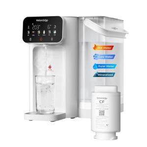 imageWaterdrop CT01 Countertop Water Filter System Hot and Cold Water Dispenser with 6Stage Filtration  5 Temperature Options Upgraded Product for Water Boiler Touchscreen White