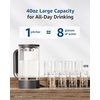 image:imageMaxblue GPWDB Glass Water Pitcher Compatible with Waterdrop M6CG Countertop Reverse Osmosis System Dark Grey