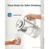 image:imageMaxblue GPWDW Glass Water Pitcher Compatible with Waterdrop M6SL amp C2SL Countertop Reverse Osmosis System White