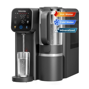 image:imageWaterdrop M6CG Cold and Hot Reverse Osmosis System Countertop Water Filter 8Stage Mineralization NSFANSI 58 amp 372 Certified 31 Pure to Drain Ratio 9 Temperature Options Glass Pitcher BPAFree