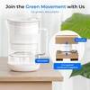 image:imageWaterdrop PT09BL 10Cup Large Glass Water Filter Pitcher EcoFriendly NSFANSI 53 42 amp 372 Certified Filter Reduces PFOAPFOS Chlorine Cadmium Copper amp Mercury BPAFree Easy to Clean BlackWhite