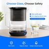 image:imageWaterdrop PT09BL 10Cup Large Glass Water Filter Pitcher EcoFriendly NSFANSI 53 42 amp 372 Certified Filter Reduces PFOAPFOS Chlorine Cadmium Copper amp Mercury BPAFree Easy to Clean BlackBlack