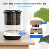 image:imageWaterdrop PT09BL 10Cup Large Glass Water Filter Pitcher EcoFriendly NSFANSI 53 42 amp 372 Certified Filter Reduces PFOAPFOS Chlorine Cadmium Copper amp Mercury BPAFree Easy to Clean BlackBlack