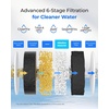 image:imageWaterdrop PT09BL 10Cup Large Glass Water Filter Pitcher EcoFriendly NSFANSI 53 42 amp 372 Certified Filter Reduces PFOAPFOS Chlorine Cadmium Copper amp Mercury BPAFree Easy to Clean BlackBlue