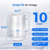 image:imageWaterdrop PT09BL 10Cup Large Glass Water Filter Pitcher EcoFriendly NSFANSI 53 42 amp 372 Certified Filter Reduces PFOAPFOS Chlorine Cadmium Copper amp Mercury BPAFree Easy to Clean BlackWhite