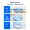 image:imageWaterdrop PT09BL 10Cup Large Glass Water Filter Pitcher EcoFriendly NSFANSI 53 42 amp 372 Certified Filter Reduces PFOAPFOS Chlorine Cadmium Copper amp Mercury BPAFree Easy to Clean BlackBlue