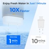 image:imageWaterdrop PT09BL 10Cup Large Glass Water Filter Pitcher EcoFriendly NSFANSI 53 42 amp 372 Certified Filter Reduces PFOAPFOS Chlorine Cadmium Copper amp Mercury BPAFree Easy to Clean BlackBlack