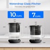image:imageWaterdrop PT09BL 10Cup Large Glass Water Filter Pitcher EcoFriendly NSFANSI 53 42 amp 372 Certified Filter Reduces PFOAPFOS Chlorine Cadmium Copper amp Mercury BPAFree Easy to Clean BlackBlack