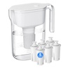 image:imageWaterdrop PT11BL 7Cup Alkaline Water Filter Pitcher with 3 Replacement Filters Can Work with Brita Water Pitchers amp Filters SmoothTasting Water Increases PH Up to 6 Months BlueWhite
