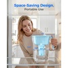 image:imageWaterdrop PT11BL 7Cup Alkaline Water Filter Pitcher with 3 Replacement Filters Can Work with Brita Water Pitchers amp Filters SmoothTasting Water Increases PH Up to 6 Months BlueBlue