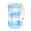 image:imageWaterdrop PT09BL 10Cup Large Glass Water Filter Pitcher EcoFriendly NSFANSI 53 42 amp 372 Certified Filter Reduces PFOAPFOS Chlorine Cadmium Copper amp Mercury BPAFree Easy to Clean BlackBlue