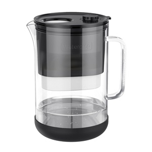 image:imageWaterdrop PT09BL 10Cup Large Glass Water Filter Pitcher EcoFriendly NSFANSI 53 42 amp 372 Certified Filter Reduces PFOAPFOS Chlorine Cadmium Copper amp Mercury BPAFree Easy to Clean BlackBlack