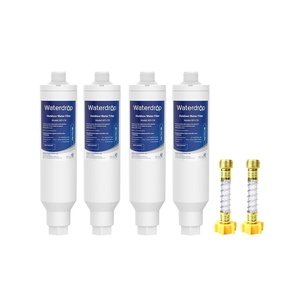 image:imageWaterdrop Hard Water Filter for Hose Car Wash Reduces Hard Water Spots  Softens Water Designed for Car Washing Window amp Yard Cleaning with Flexible Hose Protector 2 PackFilter 4 Pack with 2 Hose Protector